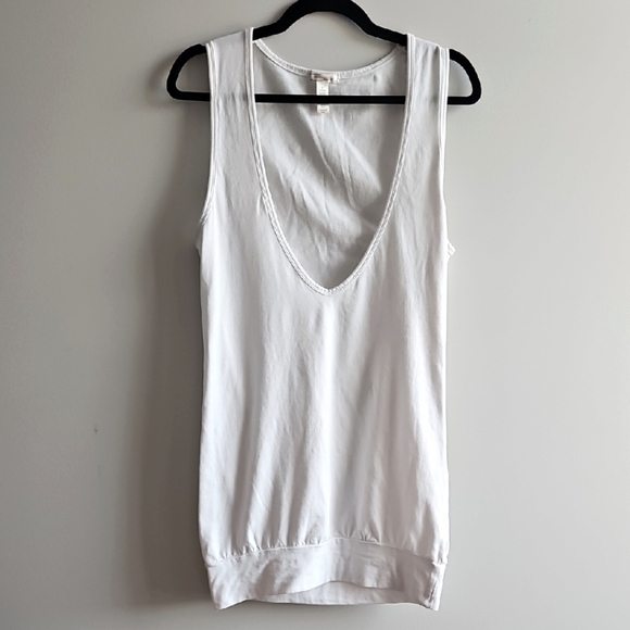 2/$15 Ambiance - White Sleeveless Cotton Top - Size Small PTP: 16-18" - Picture 1 of 3